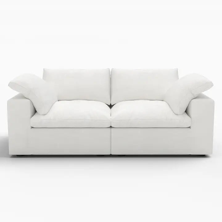 80" Linen Blend Modular Loveseat