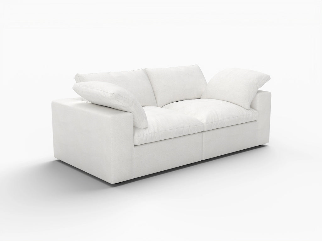 80" Linen Blend Modular Loveseat