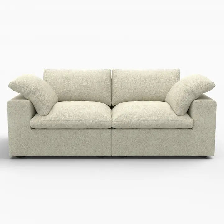 80" Linen Blend Modular Loveseat