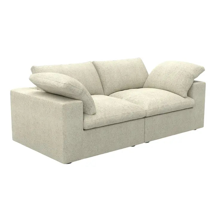 80" Linen Blend Modular Loveseat