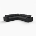 120" x 120" Linen Blend Modular L Shaped Five Piece Corner Sectional