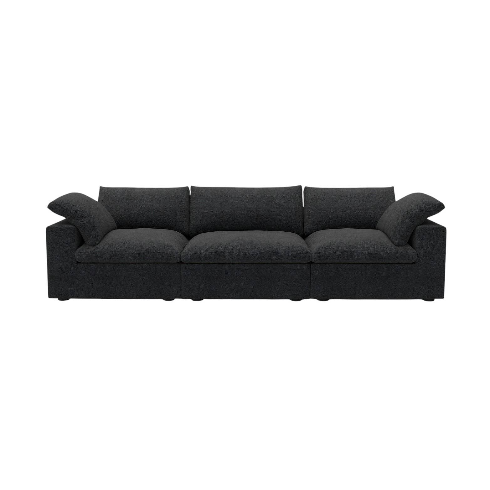 120" Linen Blend Modular Three-Seater Sectional