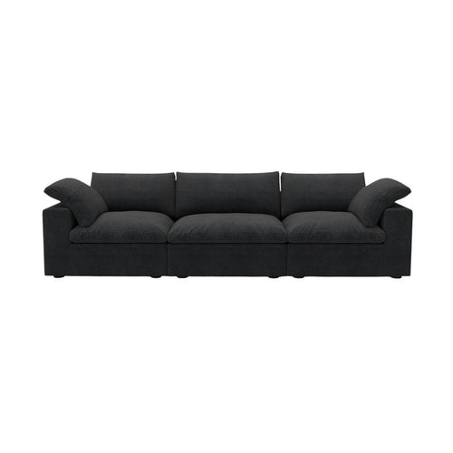 120" Linen Blend Modular Three-Seater Sectional