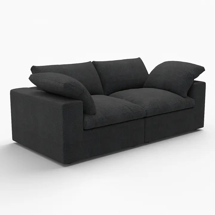 80" Linen Blend Modular Loveseat