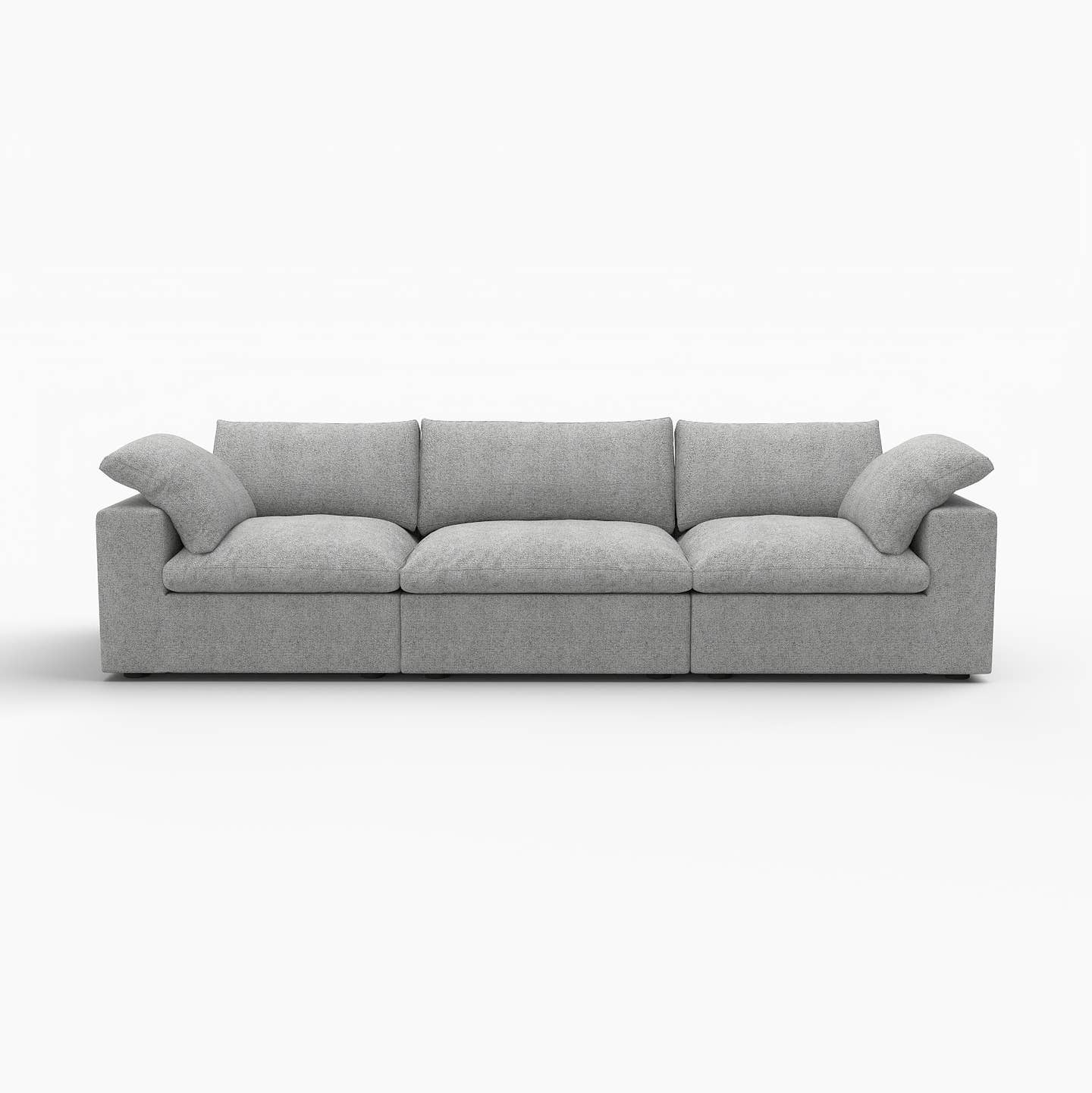 120" Linen Blend Modular Three-Seater Sectional