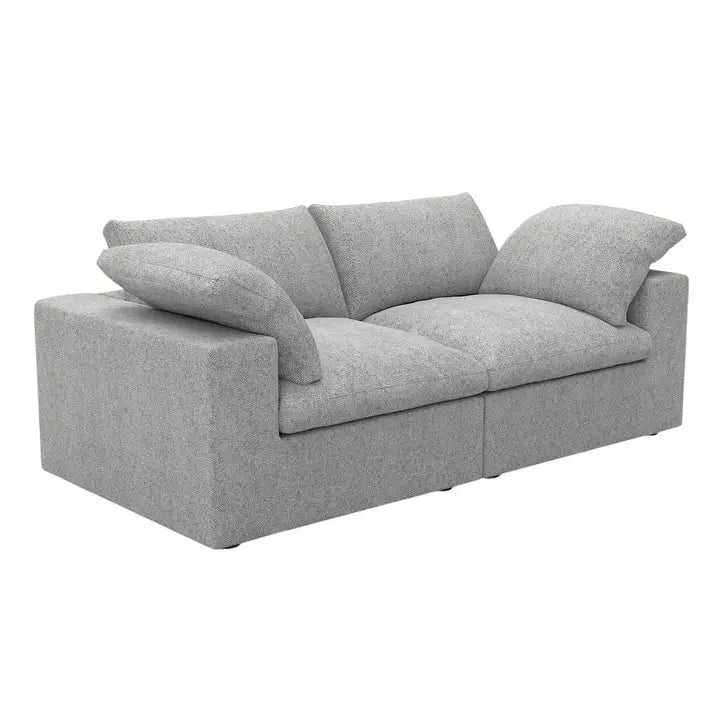 80" Linen Blend Modular Loveseat