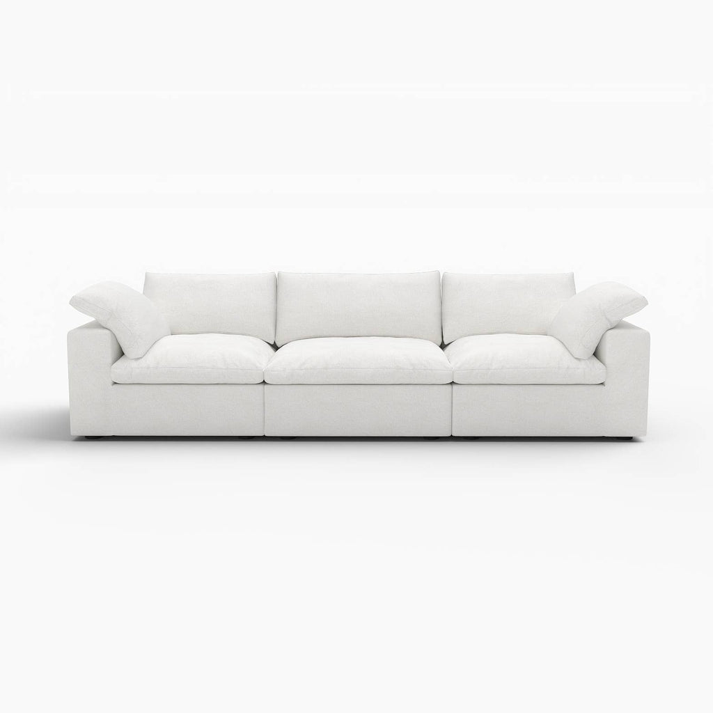 120" Linen Blend Modular Three-Seater Sectional