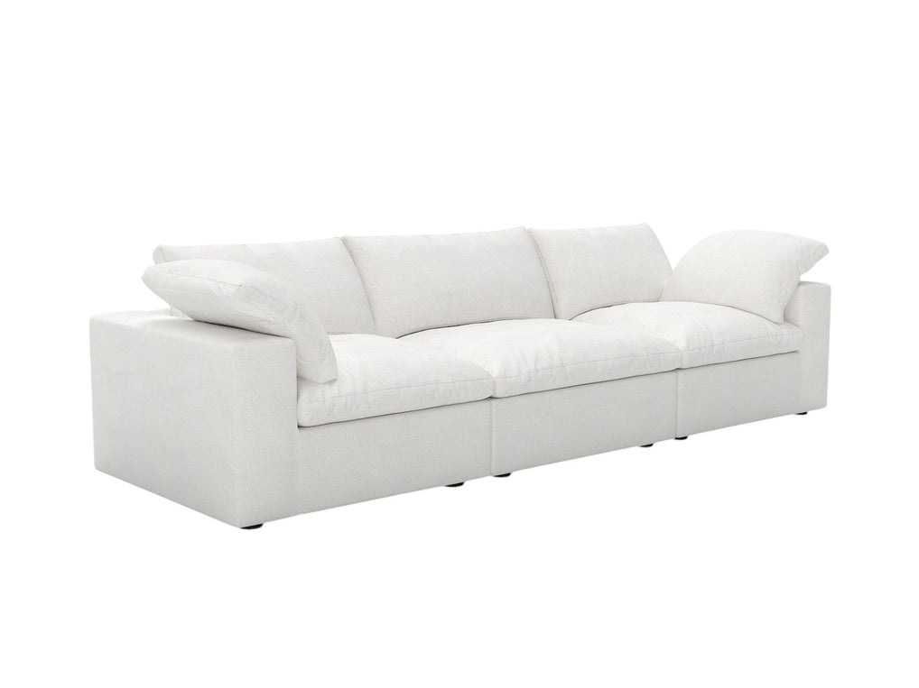 120" Linen Blend Modular Three-Seater Sectional